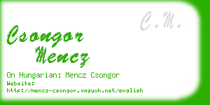 csongor mencz business card